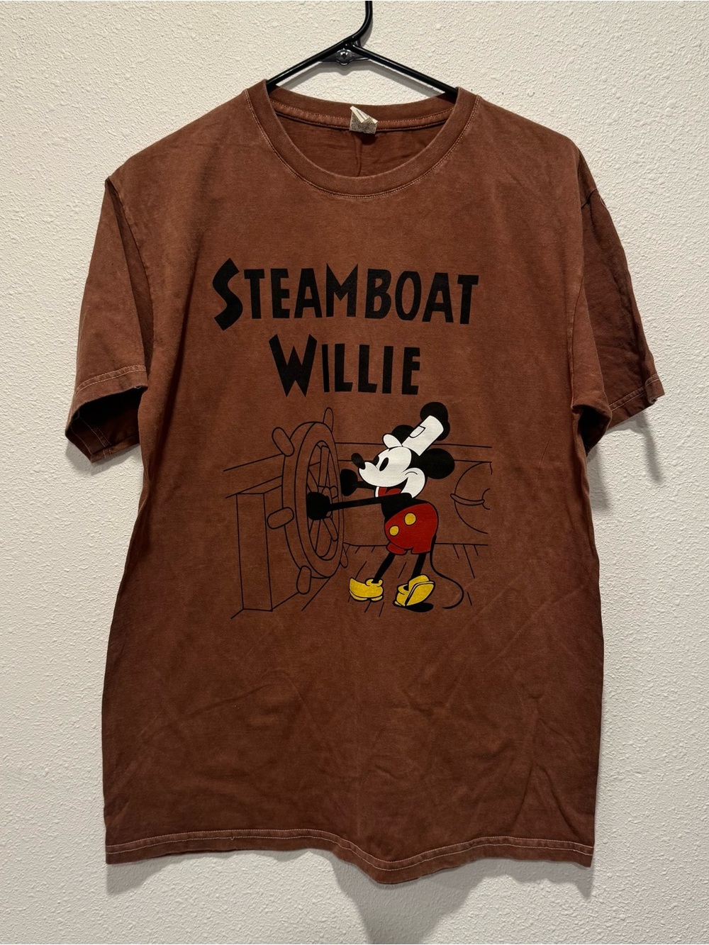 Disney "Steamboat Willie" Mickey Mouse Shirt Vintage Style Graphic Tee
